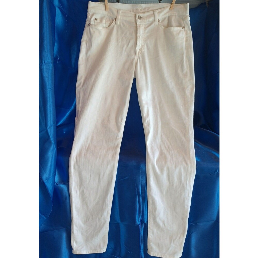 Men's 7 For All Mankind 31x32 White Jeans Light Academia Classic School Office